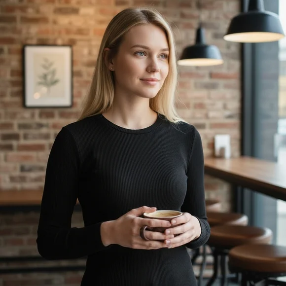 H&M Divided Black Long Sleeve T-Shirt - Size S - Essential Basic - Picture 3 of 14